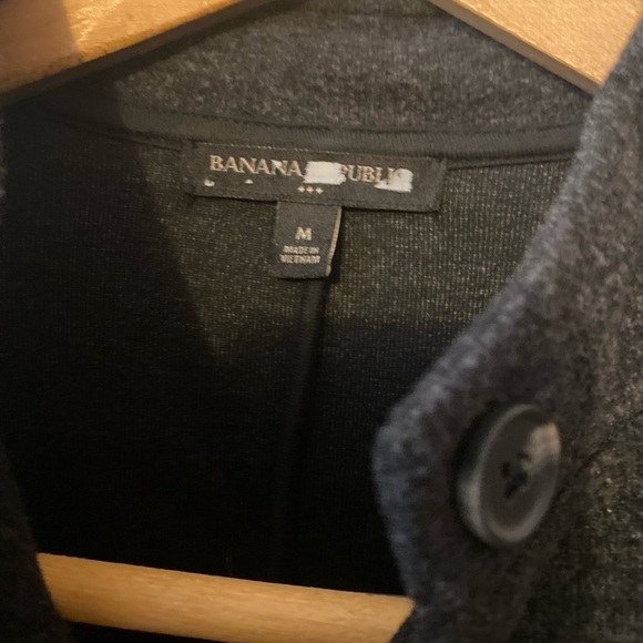 Banana Republic Women's Career Jacket Black One Button Knit Size M - Picture 2 of 7